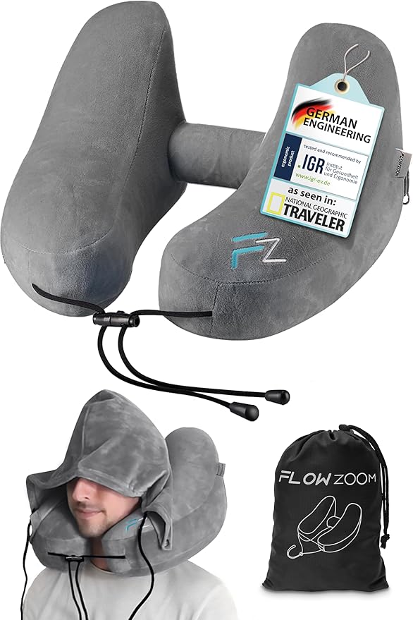 FLOWZOOM Inflatable Travel Pillows for Airplanes