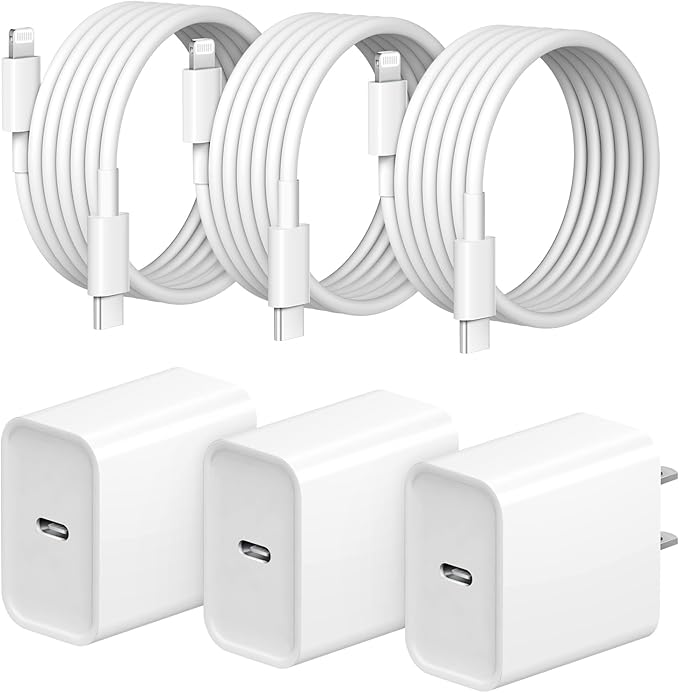 STAMISH iPhone 13 Fast Charger (3+3 Pack)